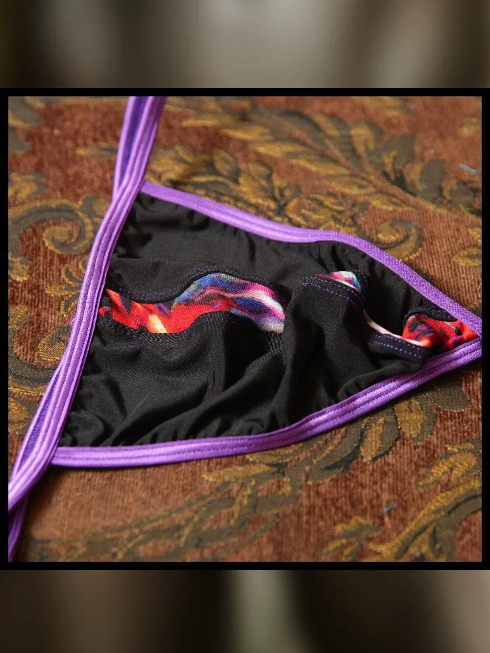 Mens Colorful Strip down Pouch Gstring Handmade